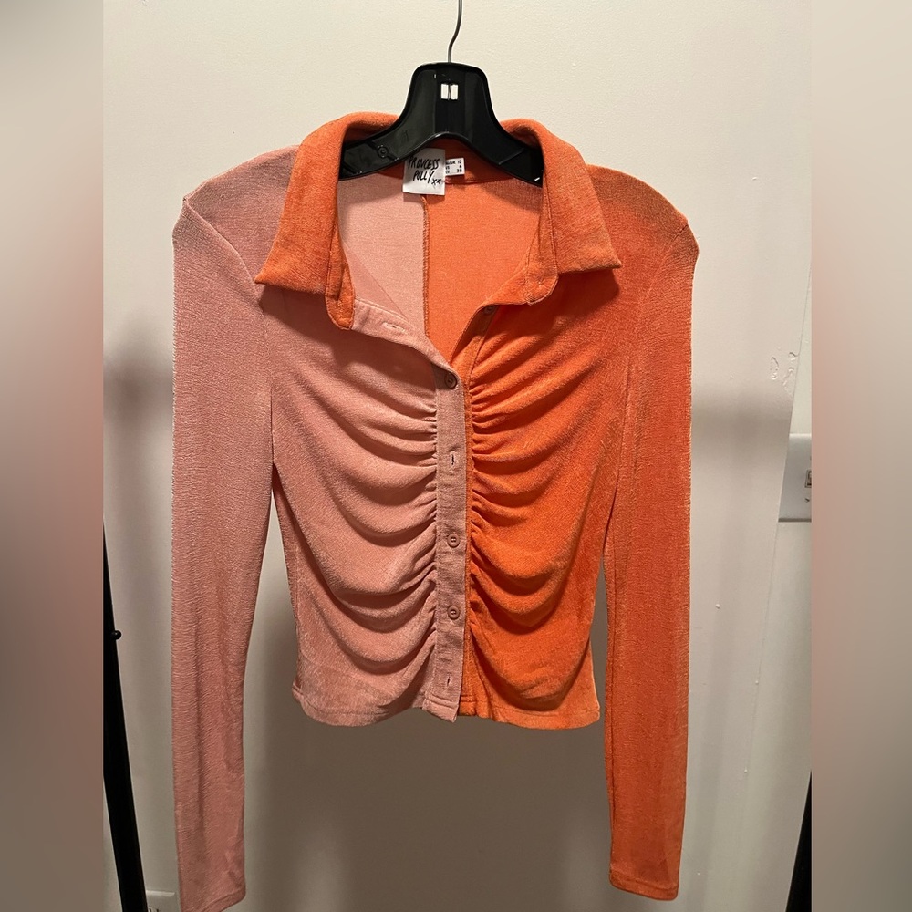 Princess Polly two tone button up blouse - Picture 1 of 3